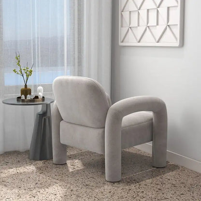 Fauteuil d'appoint SEYNAR moderne du milieu du siècle en velours pour salon