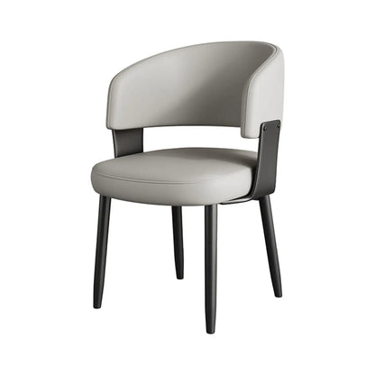 Sedia da pranzo moderna glamour rivestita in pelle