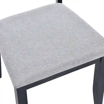 Sedie da pranzo in legno con schienale a doghe, set da 4