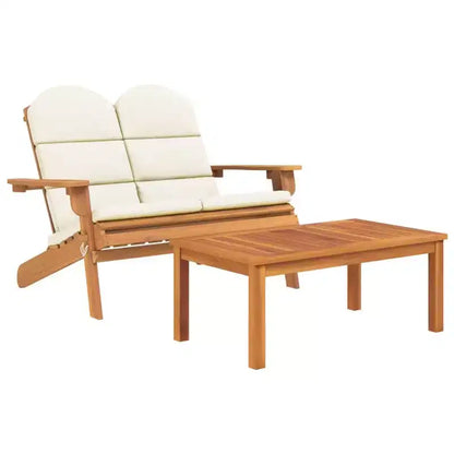 vidaXL Salon de jardin marron bois d'acacia massif Standard Pliable