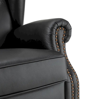 Fauteuil en cuir classique Alex avec clous décoratifs par HULALA HOME