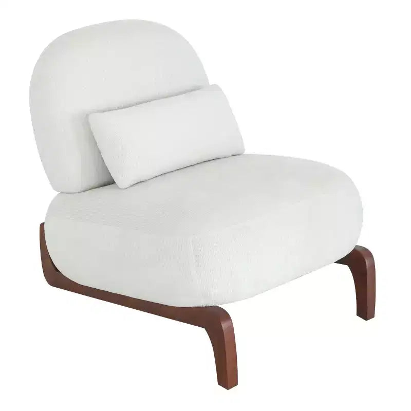 Moderna sedia imbottita graziosa, comoda poltrona senza braccioli per salotto, camera da letto, appartamento o balcone - Panipeachy