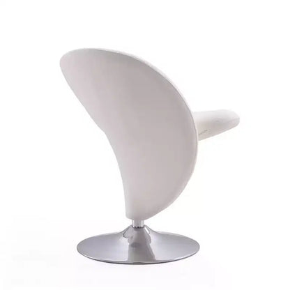 Ensemble de 2 fauteuils pivotants d'appoint Curl en mélange de laine - Manhattan Comfort