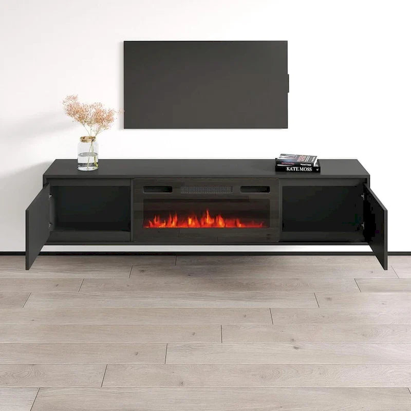 Porta TV con camino Maze BL-EF
