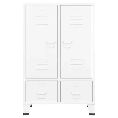 vidaXL Armoire en tôle noire avec étagères réglables moyennes