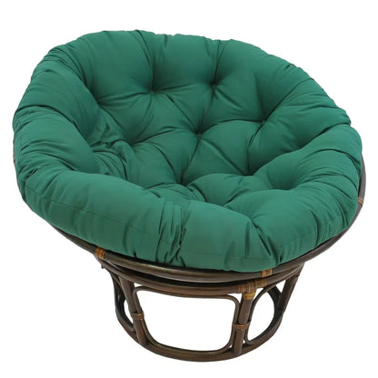 Poltrona Papasan Bali da 42 pollici in rattan con cuscino in twill