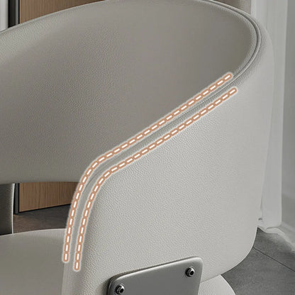 Sedia da pranzo moderna glamour rivestita in pelle