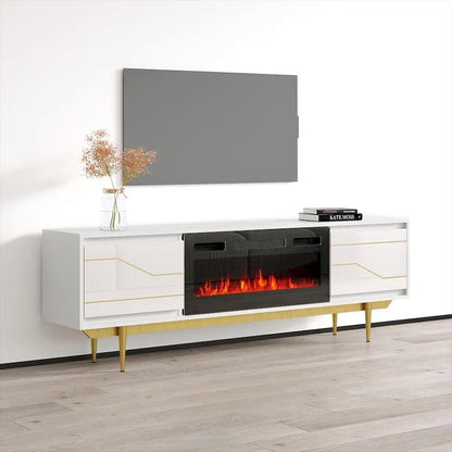 Porta TV con camino Maze BL-EF