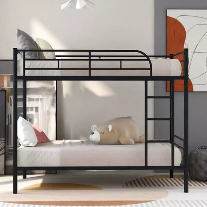 Letto a castello con scaletta e sponda di sicurezza Letti a castello in metallo per bambini, bambine, ragazzi, facile da montare, salvaspazio