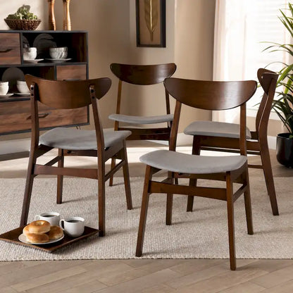 Set di 4 sedie da pranzo moderne e di transizione Parlin di metà secolo