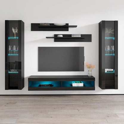 Meuble TV Mural Flottant Moderne Fly AB2 34TV