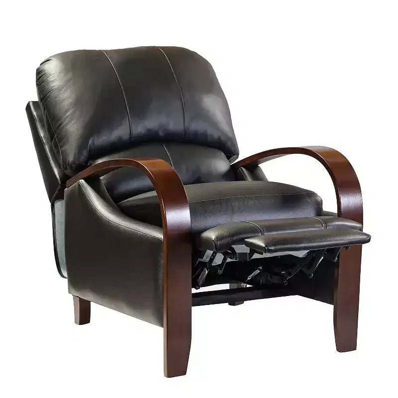 Lot de 2 fauteuils relax manuels en cuir véritable, inclinaison 159°
