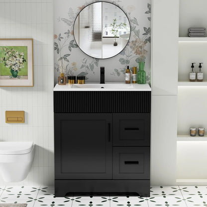 Mobile bagno 30/36/48 Wavy Line con lavabo e rubinetto