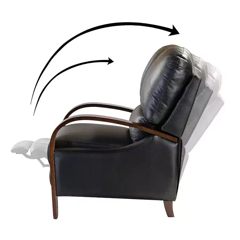 Lot de 2 fauteuils relax manuels en cuir véritable, inclinaison 159°