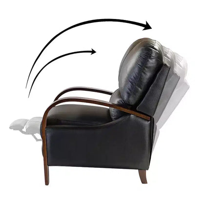 Lot de 2 fauteuils relax manuels en cuir véritable, inclinaison 159°