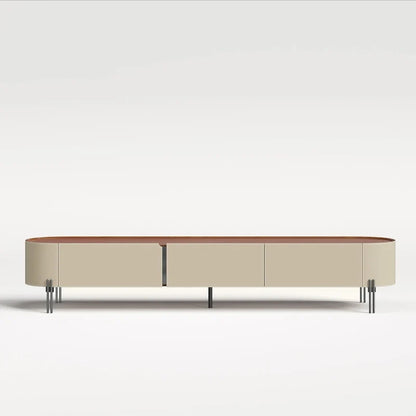 86.6 Mobile TV in pelle, Porta TV moderno con 3 cassetti