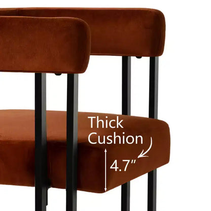 Set tavolo da pranzo allungabile da 120-210 cm per 4 persone, tavolo nero e 4 sedie da pranzo imbottite in velluto con gambe in metallo, stile moderno