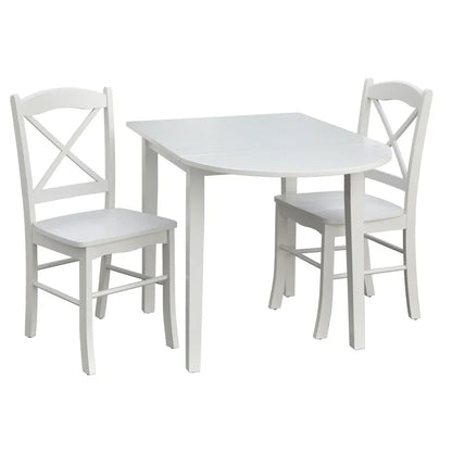 Set da pranzo di 3 pezzi con tavolino allungabile Simple Living Country Cottage