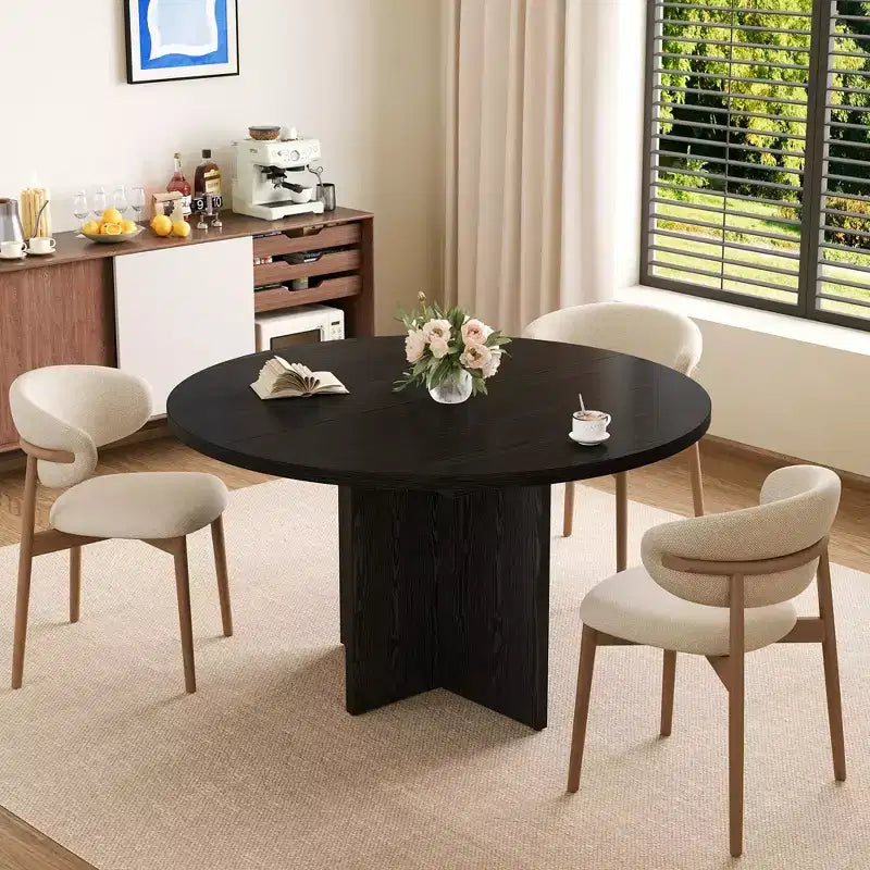 Tavolo da pranzo rotondo allungabile da 43,3''-59'' per 4-8 persone, moderno tavolo da pranzo ovale da cucina con prolunghe rimovibili, tavolo da pranzo per sala da pranzo, cucina