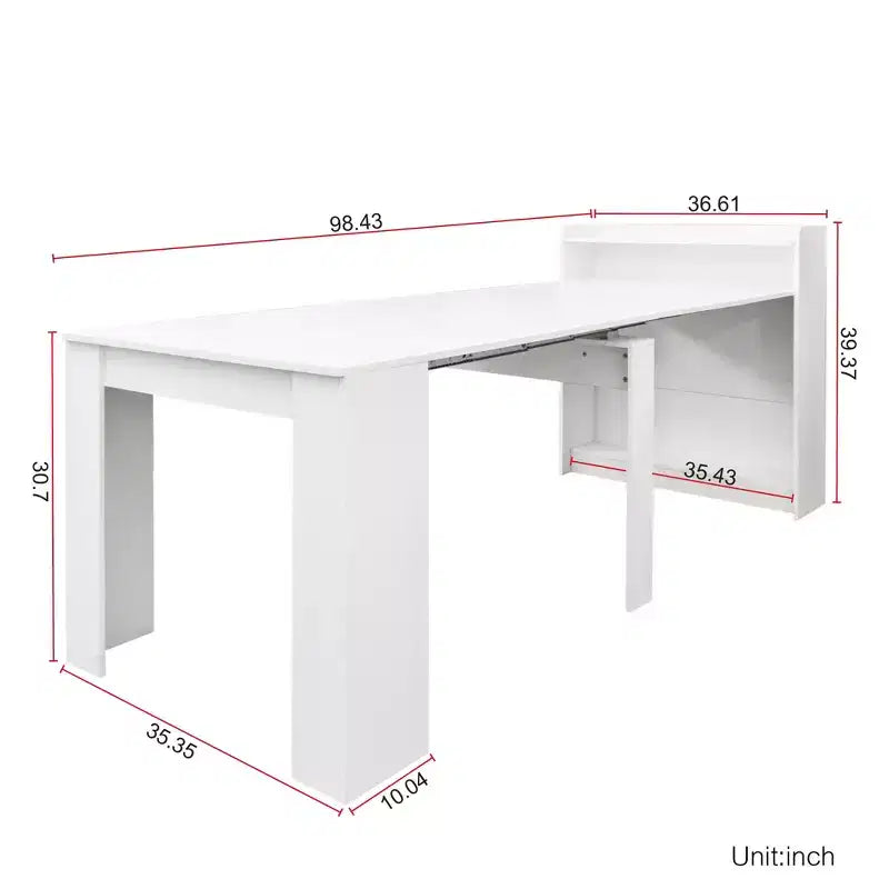 GDFStudio Torin Tavolo da pranzo moderno allungabile con ripiano portaoggetti
