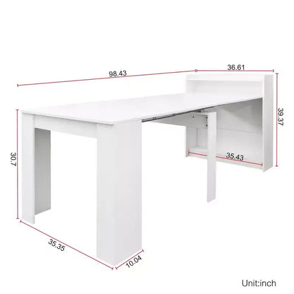 GDFStudio Torin Tavolo da pranzo moderno allungabile con ripiano portaoggetti