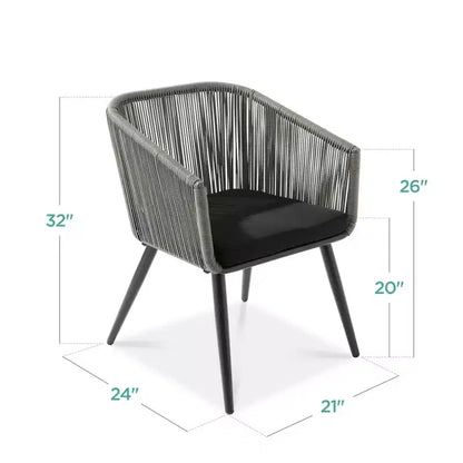 Lot de 2 chaises de salle à manger d'extérieur Best Choice Products, en osier tressé, capacité de 113 kg