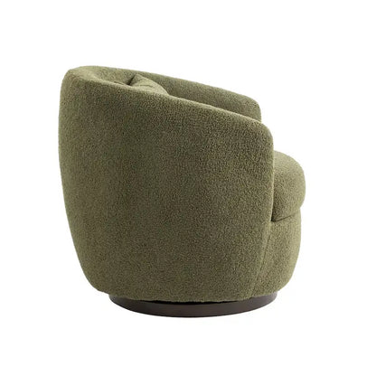 Fauteuil club pivotant rembourré avec rangement, chaise d'appoint moderne pour salon, chambre, bureau ou coin lecture