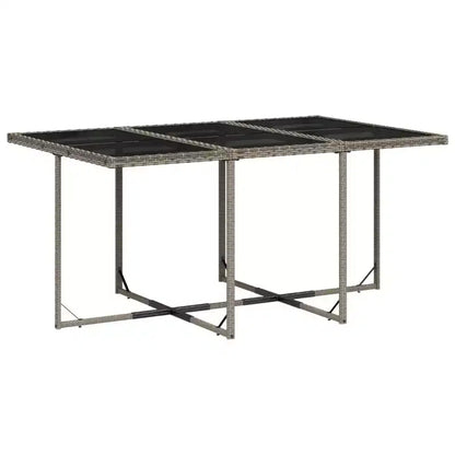 vidaXL Salon de jardin 10 places pliable en résine tressée grise