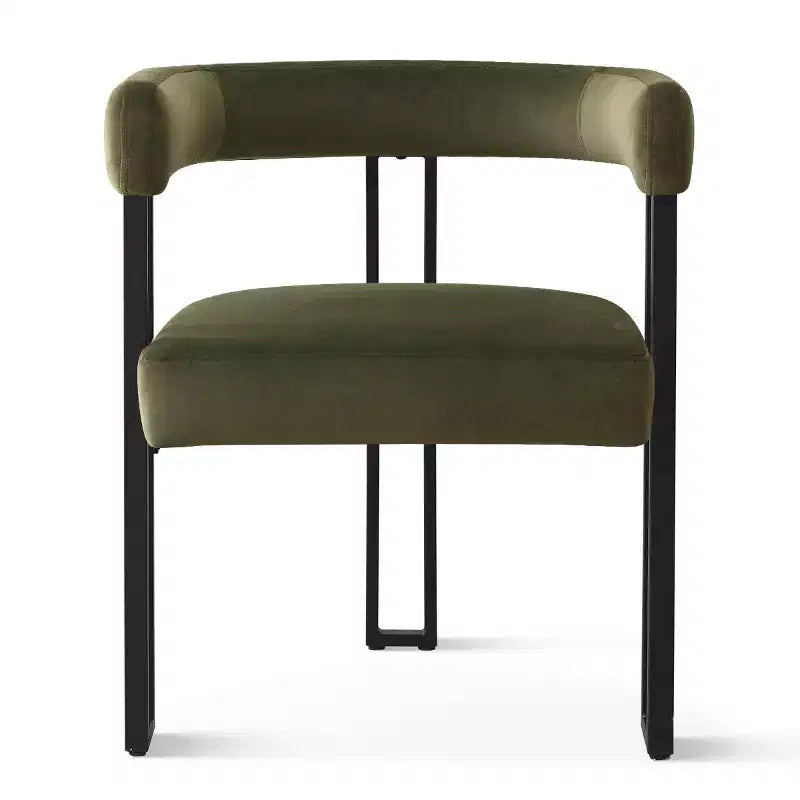 Set tavolo da pranzo allungabile da 120-210 cm per 4 persone, tavolo nero e 4 sedie da pranzo imbottite in velluto con gambe in metallo, stile moderno