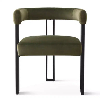 Set tavolo da pranzo allungabile da 120-210 cm per 4 persone, tavolo nero e 4 sedie da pranzo imbottite in velluto con gambe in metallo, stile moderno