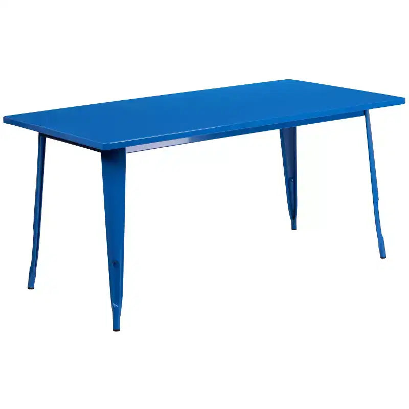 Ensemble table rectangulaire en métal qualité commerciale Emma et Oliver avec 6 chaises avec accoudoirs, pour l'intérieur et l'extérieur