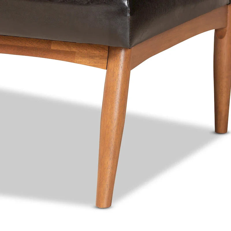 Set di 5 mobili per angolo pranzo Daymond Mid-Century con imbottitura e noce