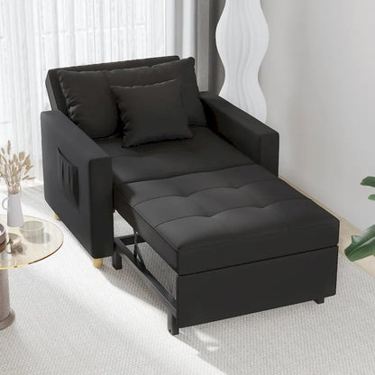 Fauteuil convertible 3-en-1, plusieurs coloris, une place