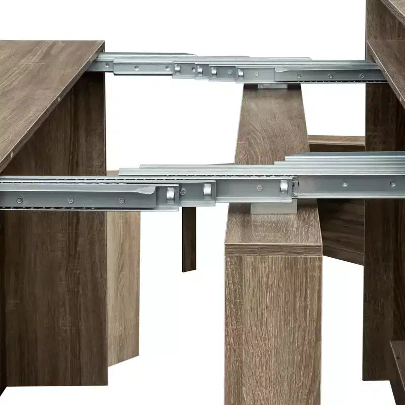 GDFStudio Torin Tavolo da pranzo moderno allungabile con ripiano portaoggetti