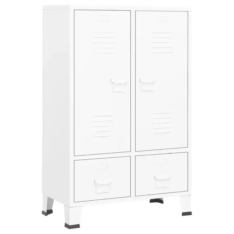 vidaXL Armoire en tôle noire avec étagères réglables moyennes