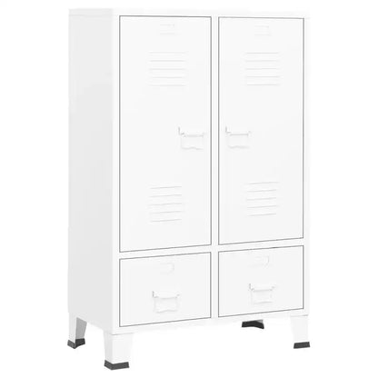 vidaXL Armoire en tôle noire avec étagères réglables moyennes
