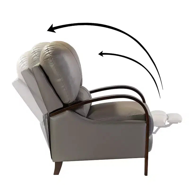 Lot de 2 fauteuils relax manuels en cuir véritable, inclinaison 159°