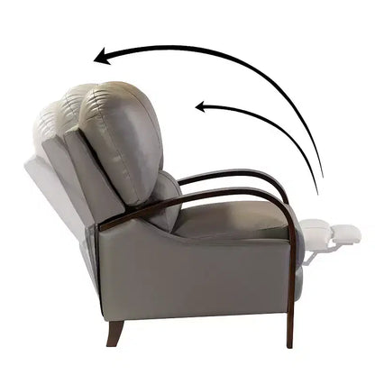 Lot de 2 fauteuils relax manuels en cuir véritable, inclinaison 159°