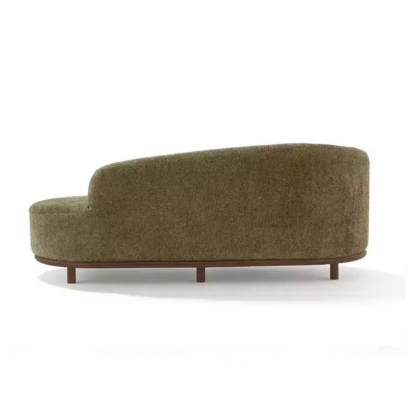 ModernLuxe Chaise Longue, Divano Moderno Metà Secolo con Struttura in Legno di Gomma, Daybed Orientato a Sinistra per Soggiorno