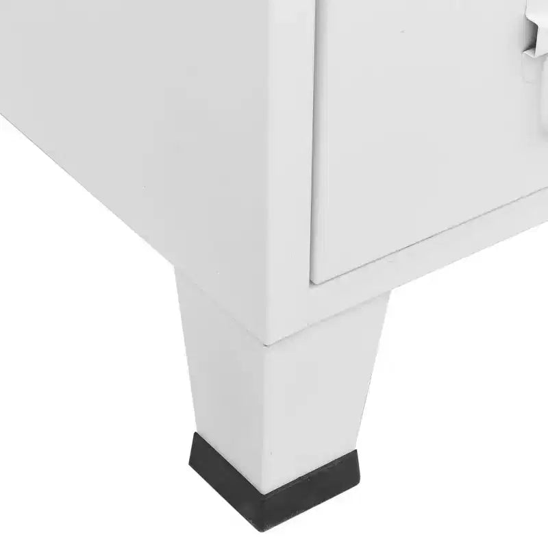 vidaXL Armoire en tôle noire avec étagères réglables moyennes