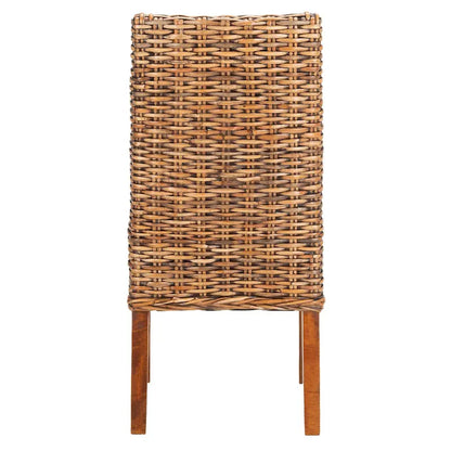 SAFAVIEH Charolette Chaises d'intérieur en osier marron à accoudoirs inclinés (lot de 2) - 20 x 24 x 39 - 20Lx24Px39H