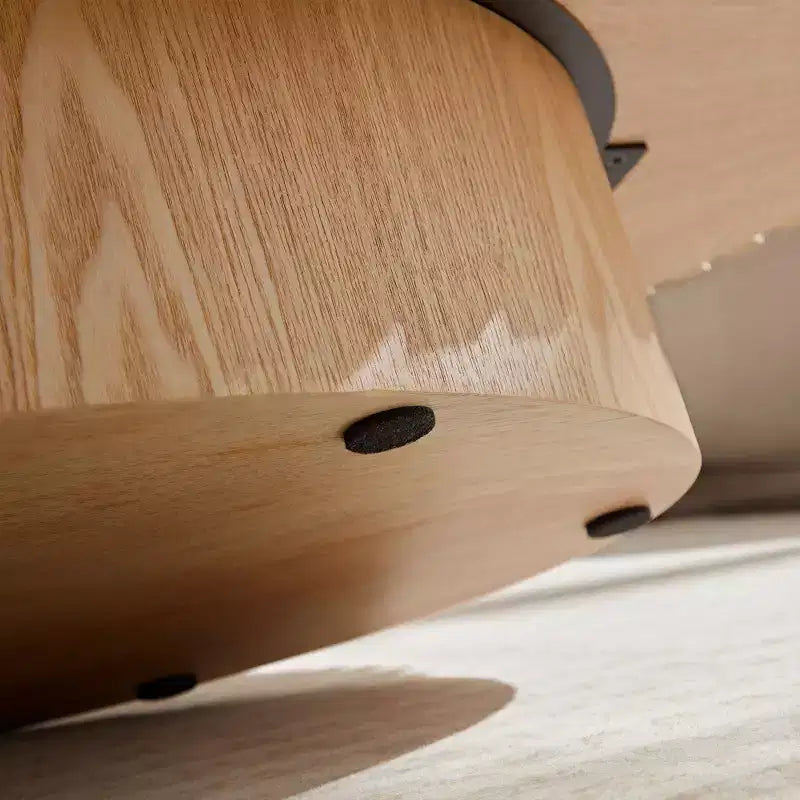 Tavolino da caffè ovale/quadrato, tavolino centrale scanalato minimalista, tavolino d'appoggio, frassino naturale/noce/nero opaco-ModernLuxe