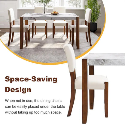 Set da pranzo moderno 5 pezzi con tavolo rettangolare e sedie