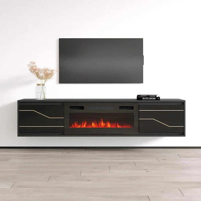 Porta TV con camino Maze BL-EF