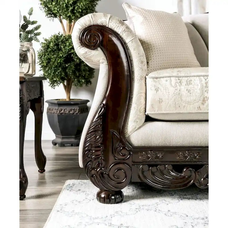 Set da salotto 2 pezzi con braccioli arrotolati in ciniglia tradizionale Dikic di Gracewood Hollow
