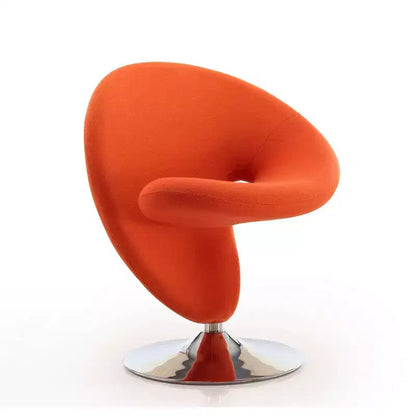 Ensemble de 2 fauteuils pivotants d'appoint Curl en mélange de laine - Manhattan Comfort