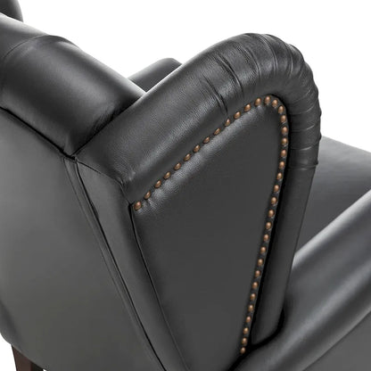 Fauteuil en cuir classique Alex avec clous décoratifs par HULALA HOME