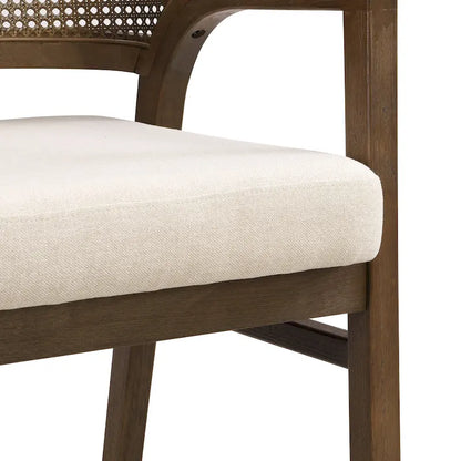 Christopher Knight Home - Chaise de salle à manger capitonnée en cannage (Lot de 2)