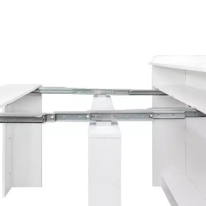 GDFStudio Torin Tavolo da pranzo moderno allungabile con ripiano portaoggetti