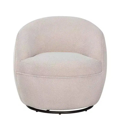 Fauteuil baril pivotant Roundhill Furniture Galleria 360 en similicuir sherpa